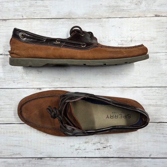 Sperry Other - Sperry Top-Sider Mens Leather Boat Shoes Brown 12M 2 Eye 0777896